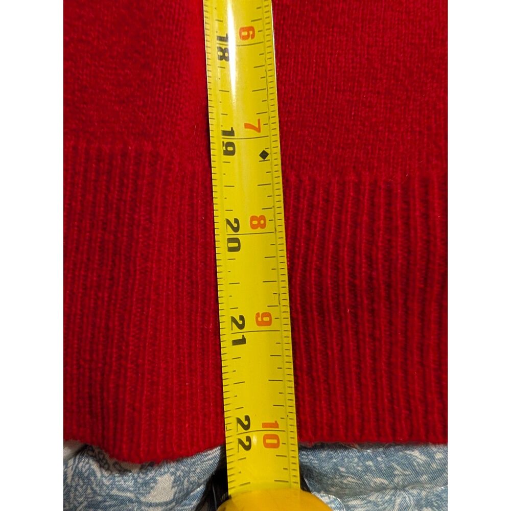 Vintage Jacques de Loux Chili Red Cashmere Sweater | Poetcore Quiet Luxury S/M - Picture 9 of 12